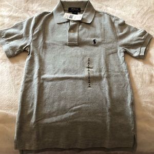 Boys Grey Polo Collared Shirt